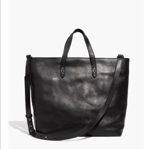 Madewell zip too leather tote